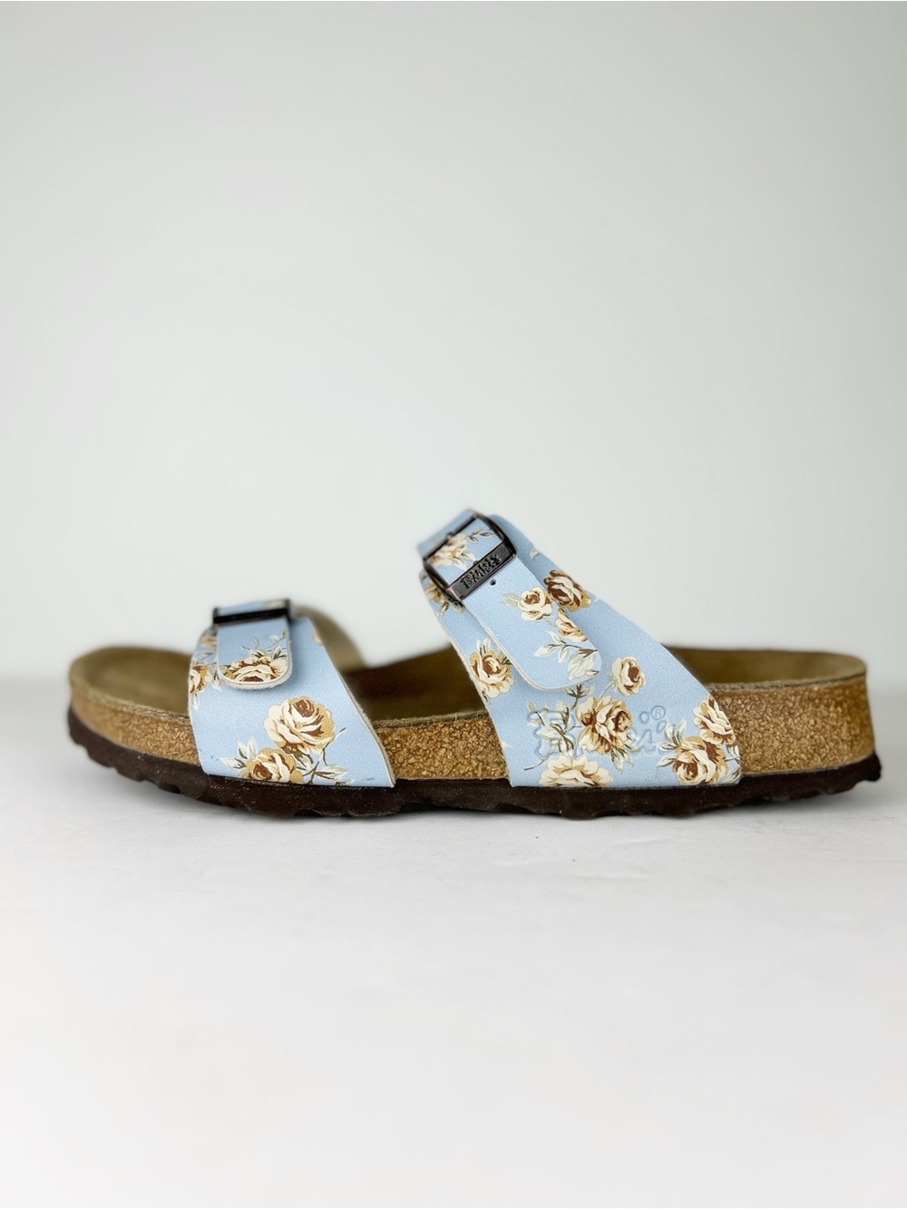 Birkenstock Birki's Michele Tahiti Blue Floral Rose Birko-Flor Sandal EU 37 US 6 - Picture 8 of 13